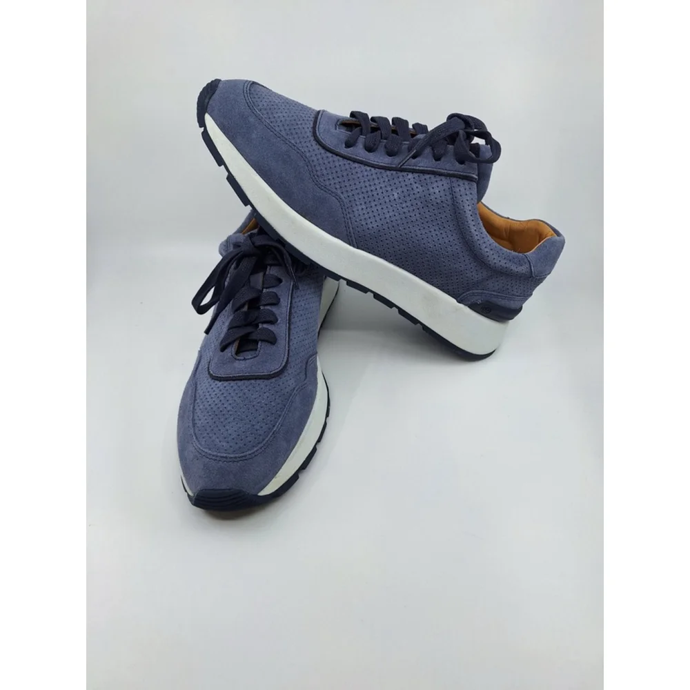 Peter Millar Wayfare Runner MF24XF80 Mens 10 Navy Suede Athletic Shoes - Picture 1 of 5